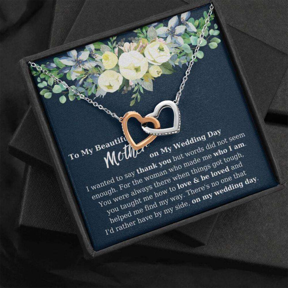 Mom Necklace, Wedding Necklace For Mom, Wedding Gift For My Mom, Mother Gift On My Wedding Day Gifts for Mother (Mom) Rakva