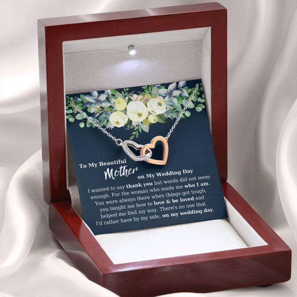 Mom Necklace, Wedding Necklace For Mom, Wedding Gift For My Mom, Mother Gift On My Wedding Day Gifts for Mother (Mom) Rakva