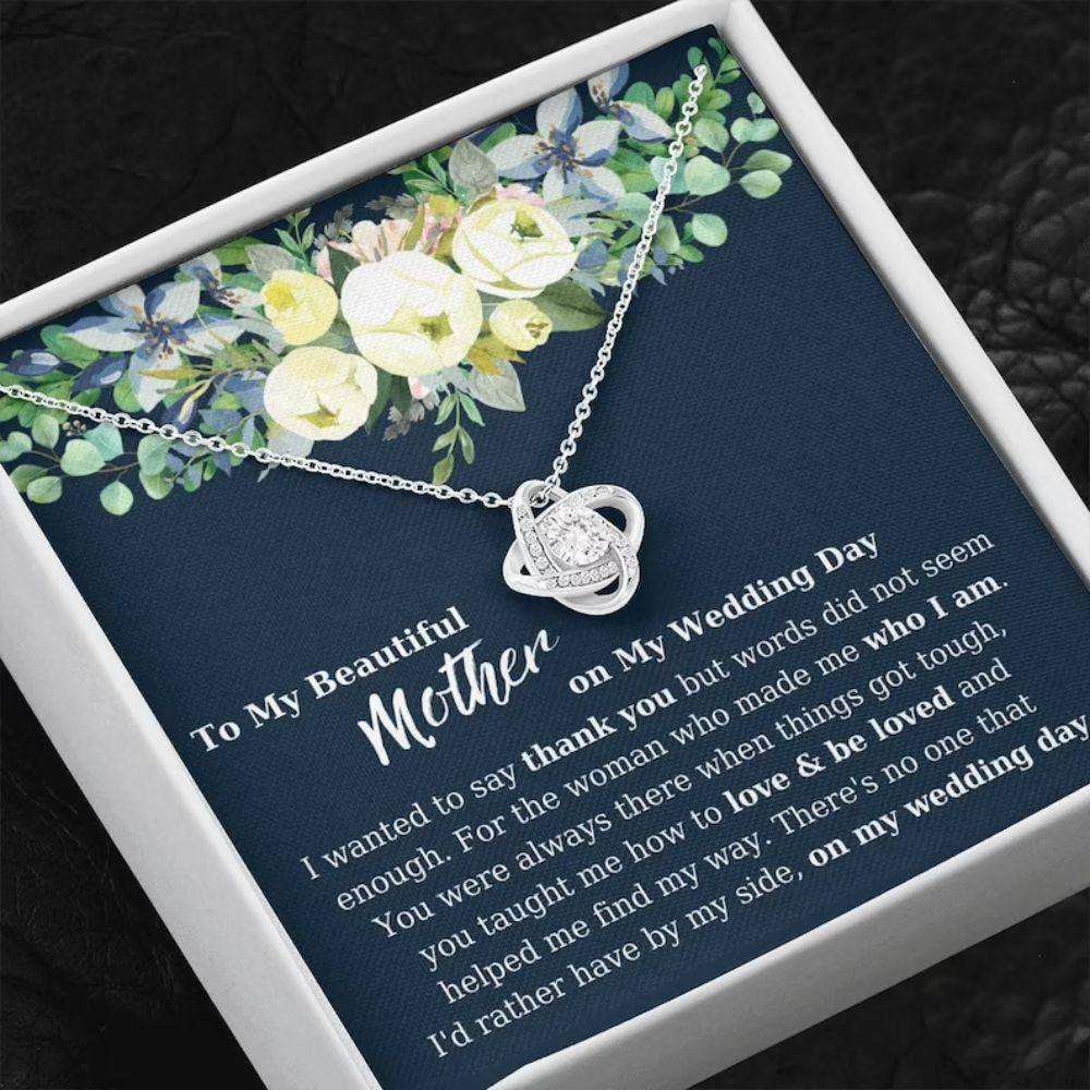 Mom Necklace, Wedding Necklace For Mom, Wedding Gift For My Mom, Mother Gift On My Wedding Day Gifts for Mother (Mom) Rakva