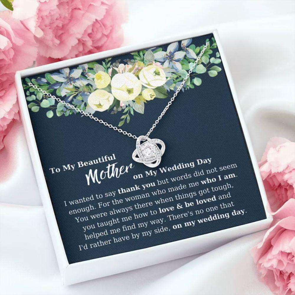 Mom Necklace, Wedding Necklace For Mom, Wedding Gift For My Mom, Mother Gift On My Wedding Day Gifts for Mother (Mom) Rakva