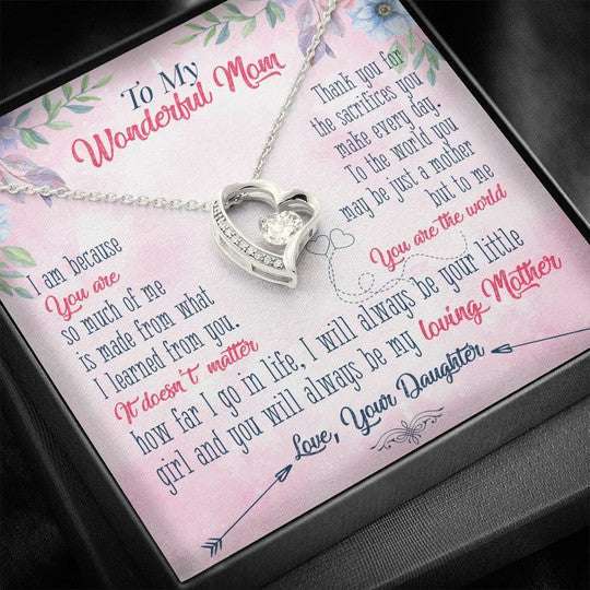 Mom Necklace, What I Learned From You Gift For Mom Forever Love Necklace Gifts for Mother (Mom) Rakva