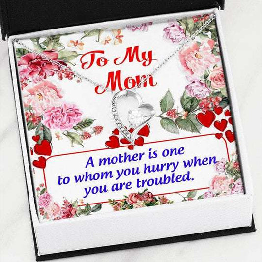 Mom Necklace, When You Are Troubled Forever Love Necklace Gift For Mom Gifts for Mother (Mom) Rakva