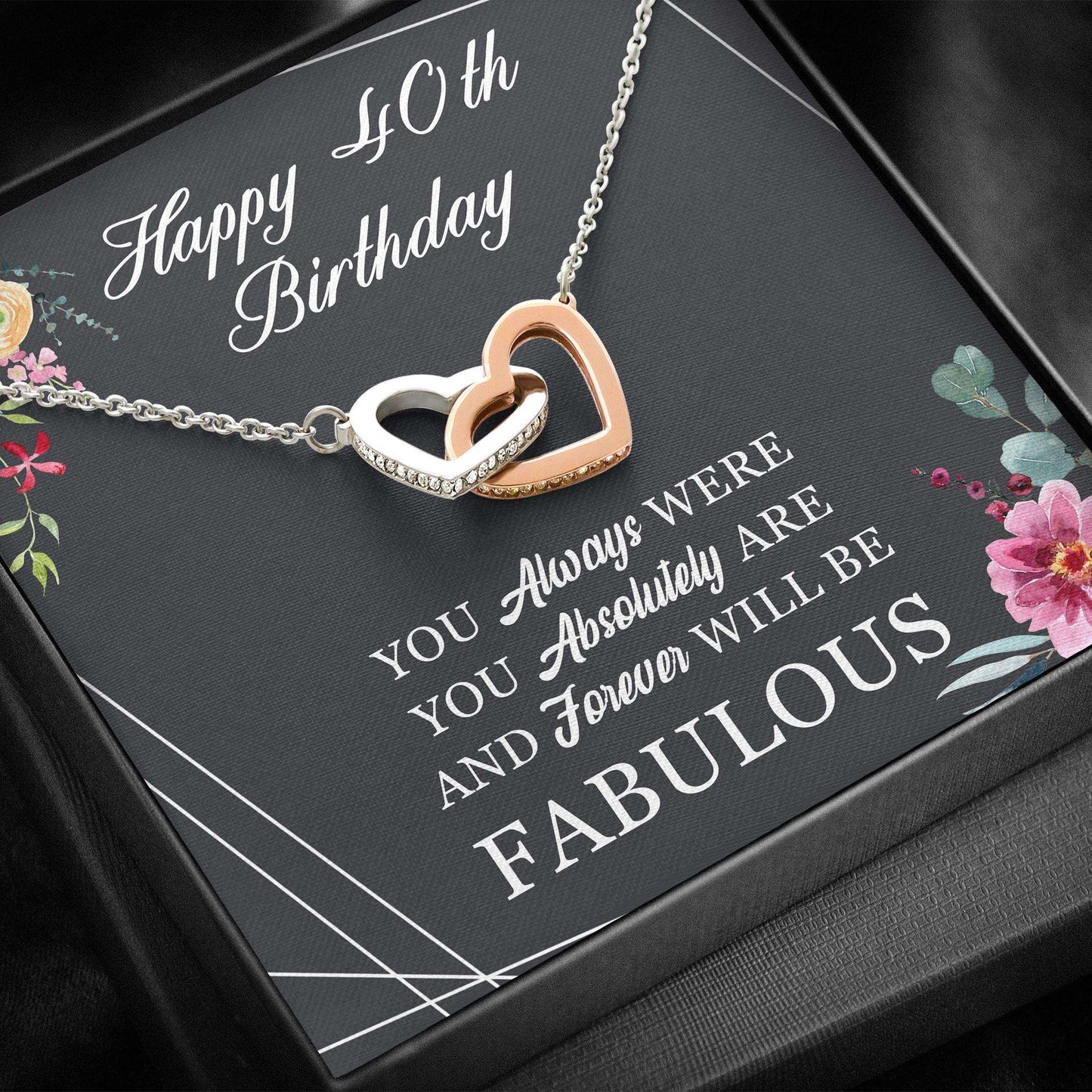 Mom Necklace, Wife Necklace, 40Th Birthday Gift “ Interlocking Hearts Necklace For Karwa Chauth Rakva