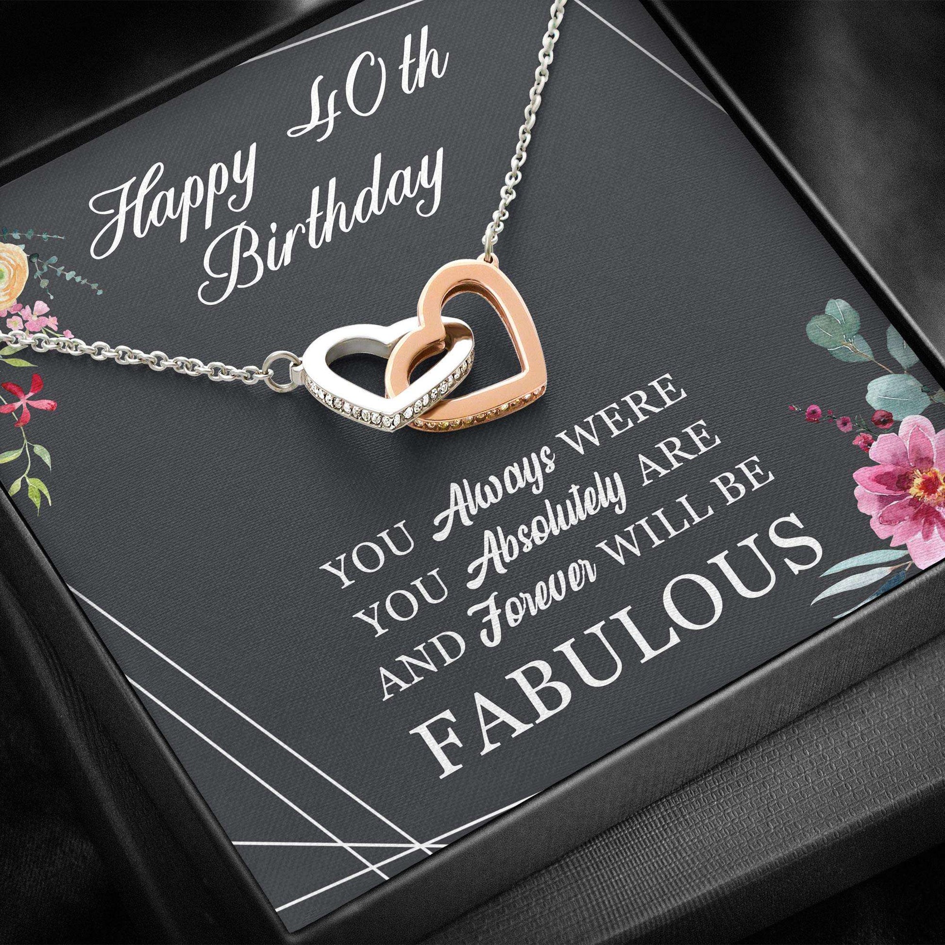 Mom Necklace, Wife Necklace, 40Th Birthday Gift “ Interlocking Hearts Necklace For Karwa Chauth Rakva