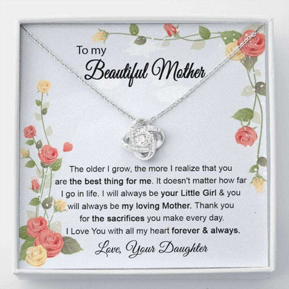 Mom Necklace With Love Knot, Mothers Day Necklace For Mom, Necklace For Mom From Daughter, Sentimental Mom Gifts, Mom Mother’S Day Necklace Gifts For Daughter Rakva