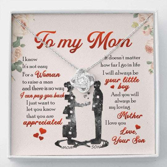 Mom Necklace, You Are Appreciated Love Knot Necklace Gift For Mom Gifts for Mother (Mom) Rakva