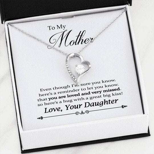 Mom Necklace, You Are Loved And Very Missed Forever Love Necklace For Mom Gifts for Mother (Mom) Rakva