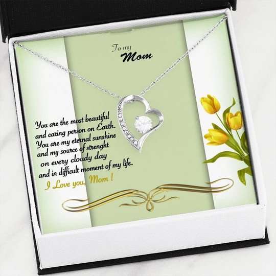 Mom Necklace, You Are My Eternal Sunshine Forever Love Necklace For Mom Gifts for Mother (Mom) Rakva