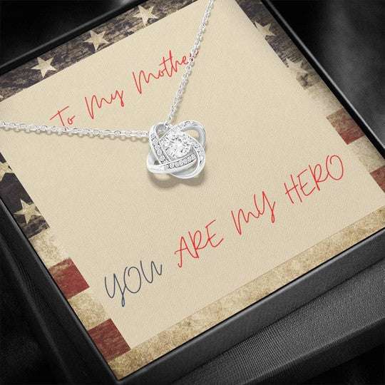 Mom Necklace, You Are My Hero Gift For Mom Love Knot Necklace Gifts for Mother (Mom) Rakva