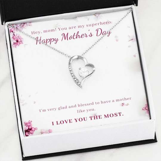 Mom Necklace, You Are My Superhero Forever Love Necklace Gift For Mom Gifts for Mother (Mom) Rakva