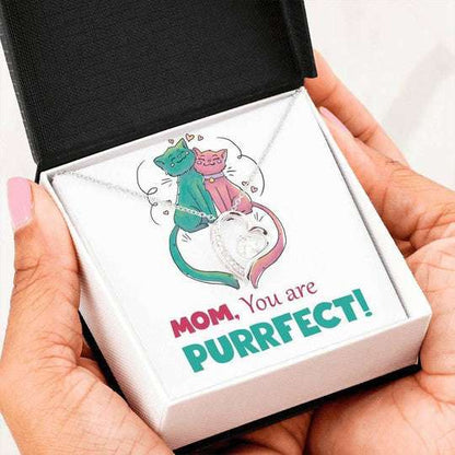 Mom Necklace, You Are Purrfect Forever Love Necklace For Mom Gifts for Mother (Mom) Rakva