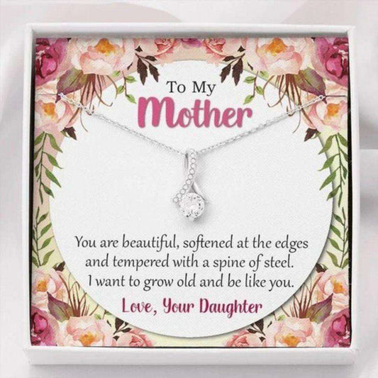 Mom Necklace, You Are Softened At The Edges Alluring Beauty Necklace Gift For Mom Valentines Necklace For Her Gifts for Mother (Mom) Rakva