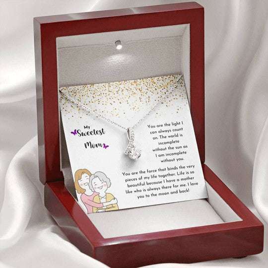 Mom Necklace, You Are The Light I Can Always Count On Alluring Beauty Necklace Gift For Mom Gifts for Mother (Mom) Rakva