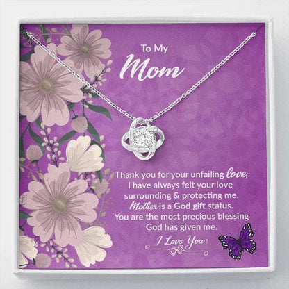 Mom Necklace, You Are The Most Precious Blessing Love Knot Necklace Gift For Mom Gifts for Mother (Mom) Rakva