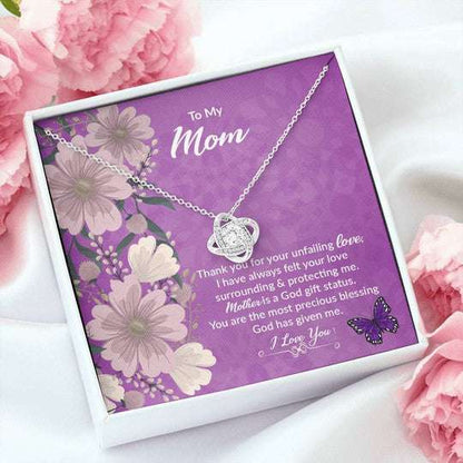 Mom Necklace, You Are The Most Precious Blessing Love Knot Necklace Gift For Mom Gifts for Mother (Mom) Rakva