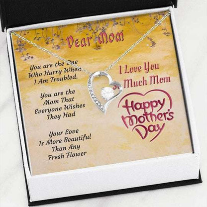 Mom Necklace, You Are The One Who Hurry When I’M Troubled Gift For Mom Forever Love Necklace Gifts for Mother (Mom) Rakva
