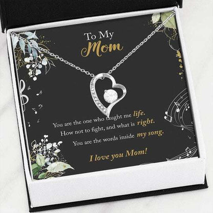 Mom Necklace, You Are The Words Inside My Song Forever Love Necklace For Mom Gifts for Mother (Mom) Rakva