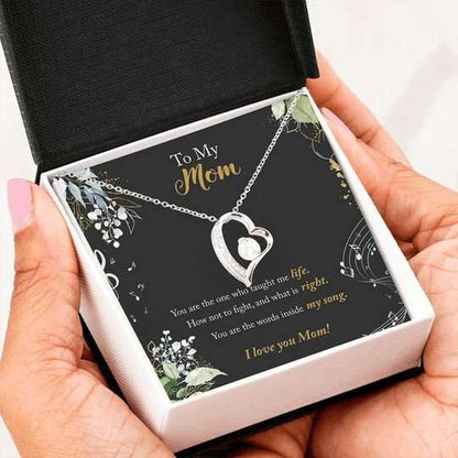 Mom Necklace, You Are The Words Inside My Song Forever Love Necklace For Mom Gifts for Mother (Mom) Rakva