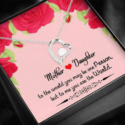 Mom Necklace, You Are The World Forever Love Necklace Gift For Mom Gifts for Mother (Mom) Rakva