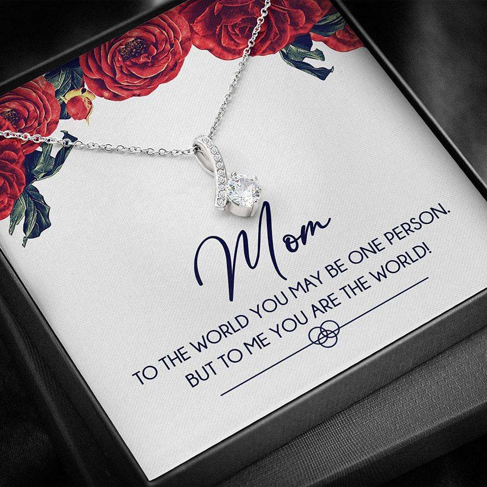 Mom Necklace, You Are The World Gift Gifts for Mother (Mom) Rakva