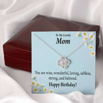 Mom Necklace, You Are Wise Love Knot Necklace Gift For Mom Gifts for Mother (Mom) Rakva