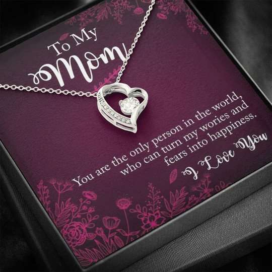 Mom Necklace, You Can Turn My Worries Into Happiness Forever Love Necklace Gift For Mom Gifts for Mother (Mom) Rakva