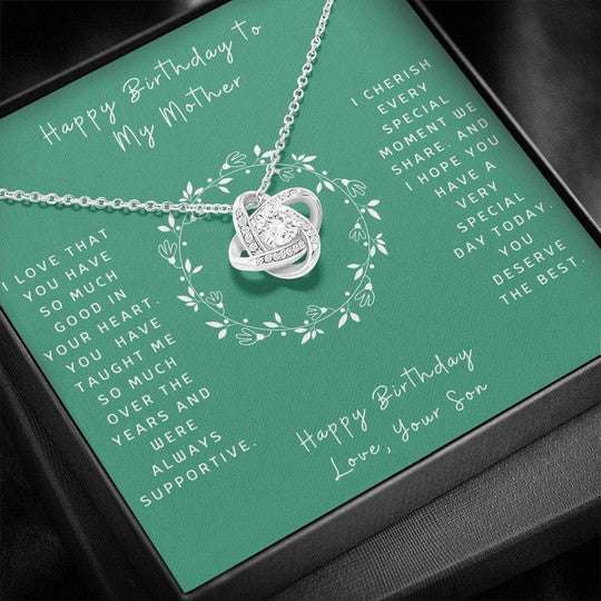 Mom Necklace, You Deserve The Best Gift For Mom Love Knot Necklace Gifts for Mother (Mom) Rakva