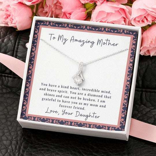 Mom Necklace, You Have A Brave Spirit Gift For Mom Alluring Beauty Necklace Gifts for Mother (Mom) Rakva