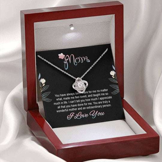 Mom Necklace, You Have Always Been There For Me Gift For Mom Love Knot Necklace Gifts for Mother (Mom) Rakva