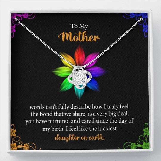 Mom Necklace, You Have Nurtured And Cared Since The Day Of My Birth Necklace Gift For Mom Gifts for Mother (Mom) Rakva