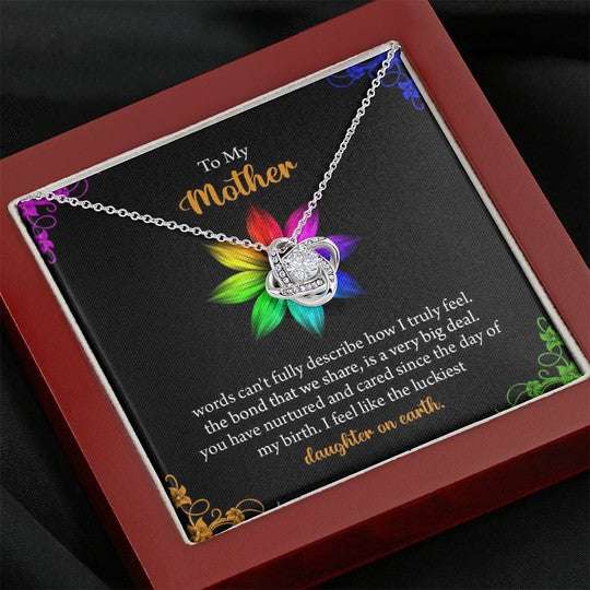 Mom Necklace, You Have Nurtured And Cared Since The Day Of My Birth Necklace Gift For Mom Gifts for Mother (Mom) Rakva