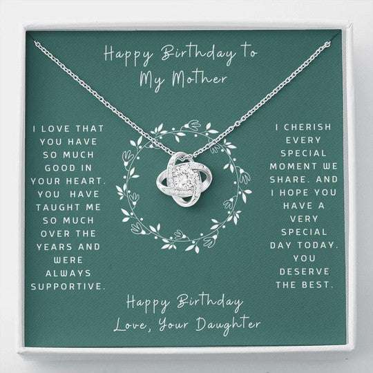 Mom Necklace, You Have Taught Me So Much Gift For Mom Love Knot Necklace Gifts for Mother (Mom) Rakva