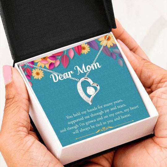 Mom Necklace, You Hold My Hand For Many Years Forever Love Necklace For Mom Gifts for Mother (Mom) Rakva