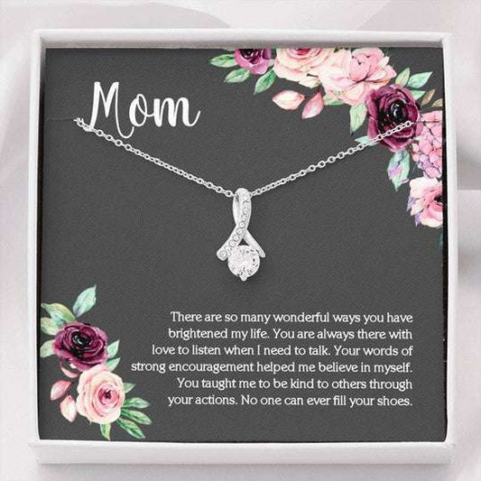 Mom Necklace, You Taught Me To Be Kind Gift For Mom Alluring Beauty Necklace Gifts for Mother (Mom) Rakva