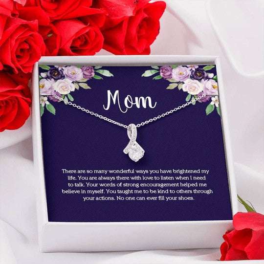 Mom Necklace, You Taught Me To Be Kind Gift For Mom Alluring Beauty Necklace Gifts for Mother (Mom) Rakva