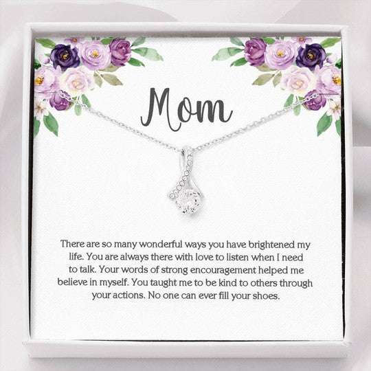 Mom Necklace, You Taught Me To Be Kind Gift For Mom Alluring Beauty Necklace Gifts for Mother (Mom) Rakva