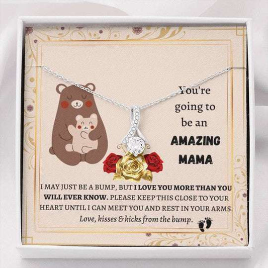 Mom Necklace, You’Re Going To Be An Amazing Mama Gift For Mom To Be Alluring Beauty Necklace Gifts for Mother (Mom) Rakva