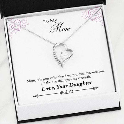 Mom Necklace, You’Re The One That Gives Me Strength Forever Love Necklace For Mom Gifts for Mother (Mom) Rakva