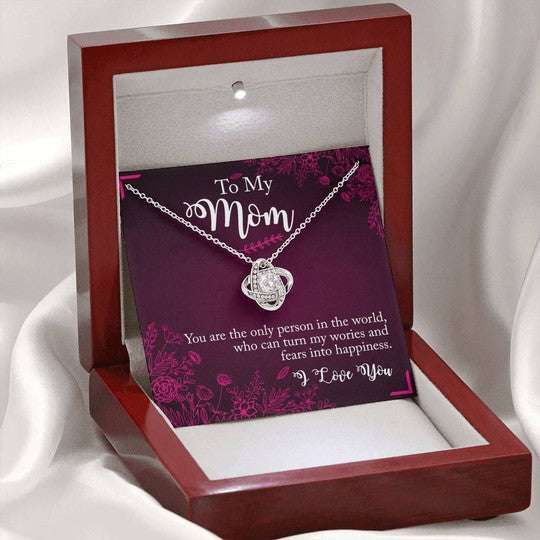 Mom Necklace, You’Re The Only Person In The World Love Knot Necklace Gift For Mom Gifts for Mother (Mom) Rakva