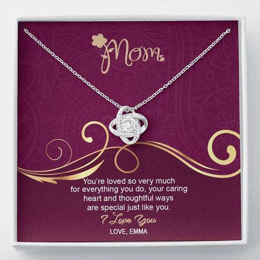 Mom Necklace, Your Caring Heart And Thoughtful Ways Are Special, Gift For Mom Necklace Gifts for Mother (Mom) Rakva