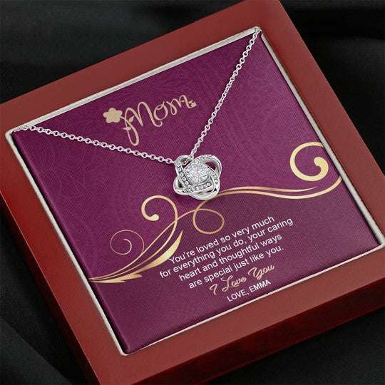 Mom Necklace, Your Caring Heart And Thoughtful Ways Are Special, Gift For Mom Necklace Gifts for Mother (Mom) Rakva