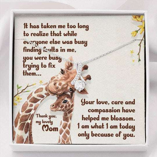 Mom Necklace, Your Compassion Helped E Blossom Giraffe Beauty Necklace Gifts For Mom Gifts for Mother (Mom) Rakva