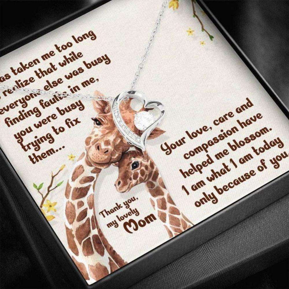 Mom Necklace, Your Love And Care Giraffe Forever Love Necklace Gifts For Mom Gifts for Mother (Mom) Rakva