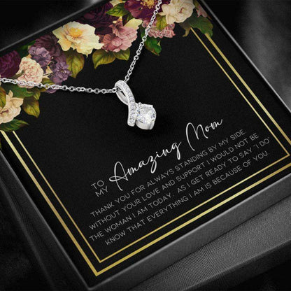 Mom Necklace,Mother Of The Bride Wedding Gift For Mom, Beauty Necklace Gift From Daughter, Sentimental Wedding Day Gift Gifts For Daughter Rakva