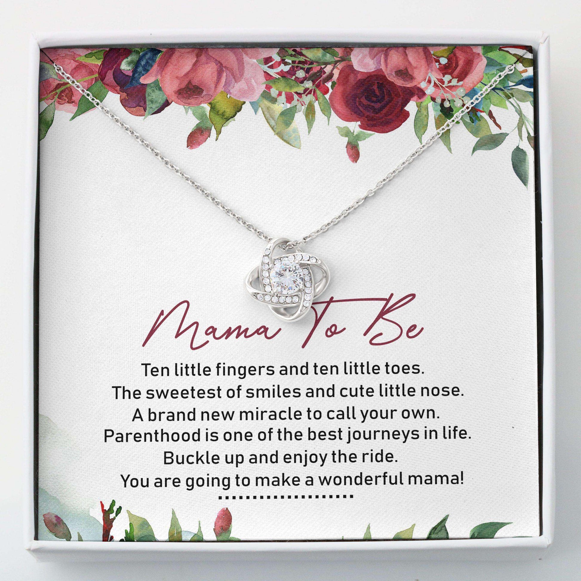 Mom To Be Necklace, Love Knot Necklace “ Mama To Be Necklace Gifts For Mom Gifts For Mom To Be (Future Mom) Rakva