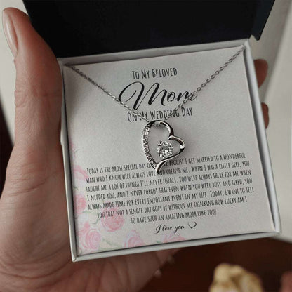 Mom Weding Necklace, Gift For The Mother Of The Bride Forever Love Necklace From Daughter From Bride To Mother On My Wedding Day Gifts For Daughter Rakva