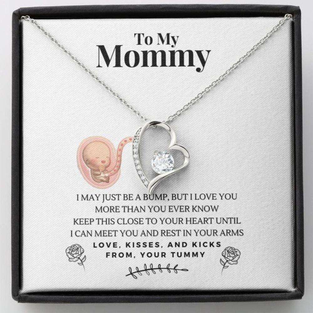 Mommy Necklace, A Baby’S Love To A Mom’S Heart Pregnancy Necklace Gift Gifts For Mom To Be (Future Mom) Rakva