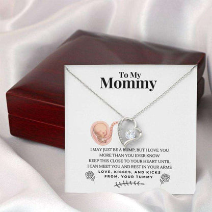 Mommy Necklace, A Baby’S Love To A Mom’S Heart Pregnancy Necklace Gift Gifts For Mom To Be (Future Mom) Rakva