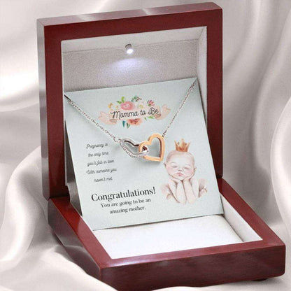 Mommy Necklace, Expecting Mom Gift, Gift For Mom To Be, Momma To Be Necklace, Gift For Pregnant Daughter, Pregnancy Gift For Karwa Chauth Rakva