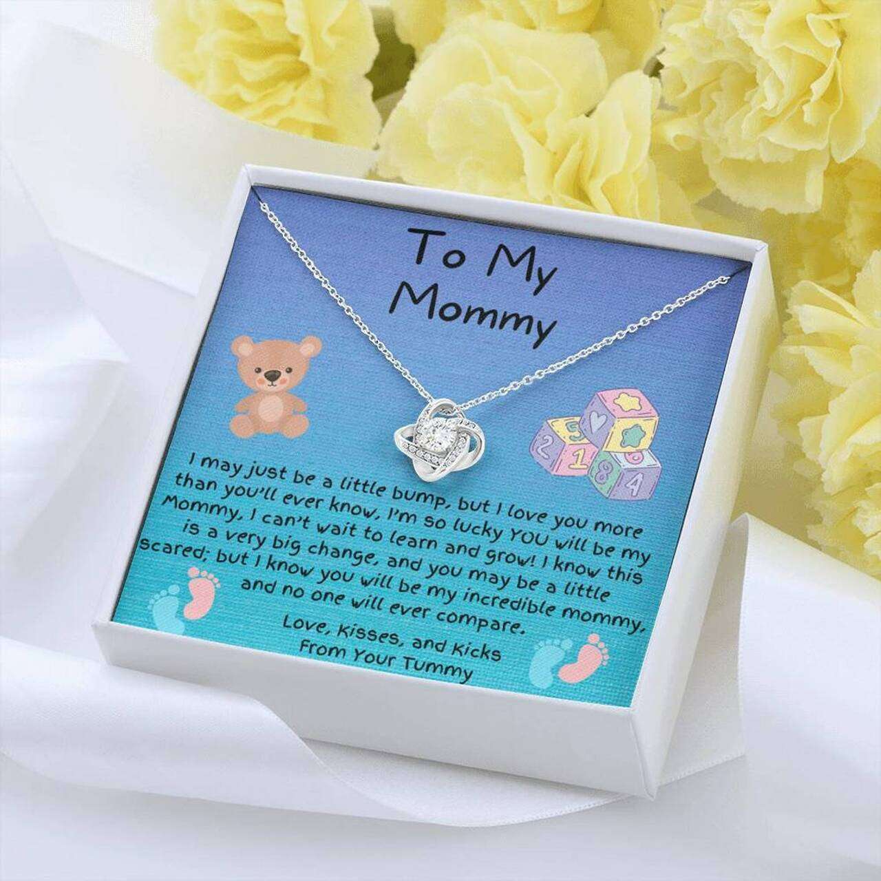 Mommy Necklace, Gift For Expecting Mom From Tummy To My Mommy To Be Necklace Gifts For Mom To Be (Future Mom) Rakva